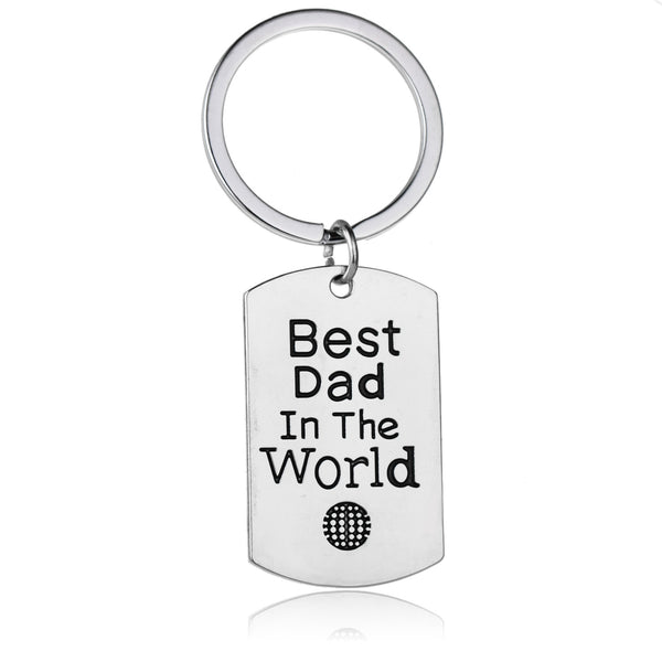 Father's Day Gift Best Dad In The World Single Ring Keychain